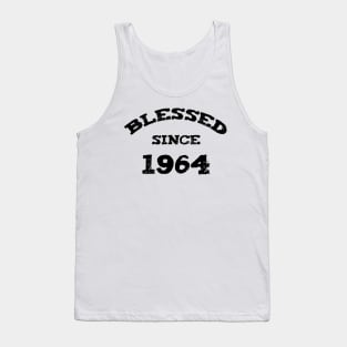 Blessed Since 1964 Funny Blessed Christian Birthday Tank Top